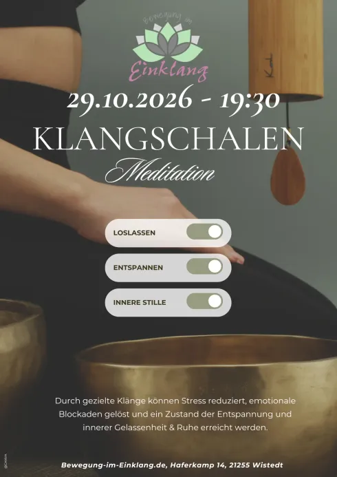 Klangschalen Meditation @ Bewegung im Einklang | online & in Wistedt