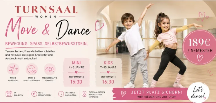 Move & Dance DANCE MINI 4-6 Jahre & Move & Dance 7-10 Jahre @ Turnsaal Konzept KG