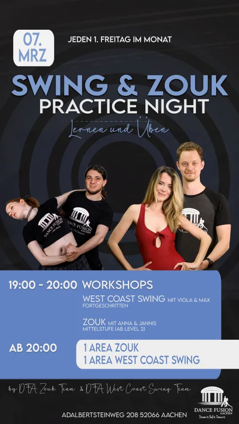 WCS & Braz. Zouk Practice Night @ Dance Fusion Aachen