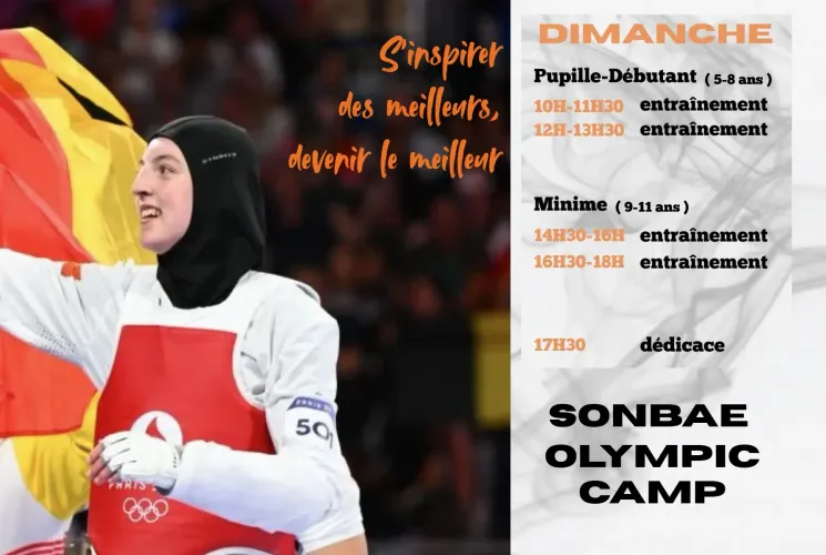 SONBAE Olympic Camp avec la participation de Leonardo GAMBLUCH (5 à 11 ans) @ Sonbae Taekwondo Academy