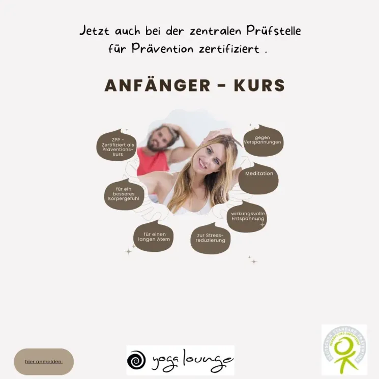 Yoga Anfänger Kurs (ZPP-zertifiziert) @ Yogalounge Herrenberg