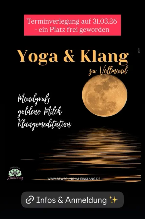 Yoga & Klang zu Vollmond @ Bewegung im Einklang | online & in Wistedt